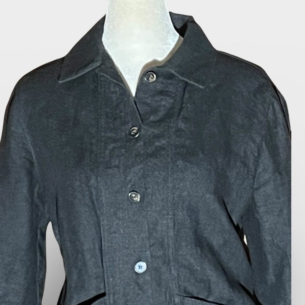Sezane Will Jacket in black linen size XS - Picture 5 of 7